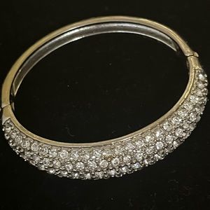 Sliver Adjustable Rhinestone Bangle